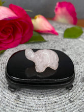 Load image into Gallery viewer, Rose Quartz Tortoise Crystal Carving