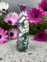 Load image into Gallery viewer, Beautiful Natural Moss Agate Tower Point