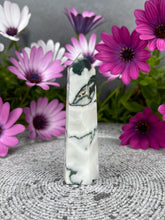 Load image into Gallery viewer, White Moss Agate Crystal Tower Point