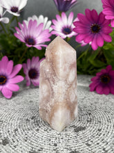 Load image into Gallery viewer, Tranquil Pink Amethyst Flower Agate Crystal Tower Point