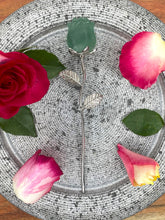 Load image into Gallery viewer, Green Fluorite Rose Crystal Carving With Silver Stem
