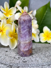 Load image into Gallery viewer, Stunning Mexican Crazy Lace Agate Amethyst Crystal Tower Point