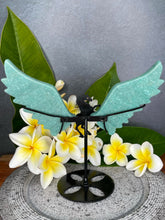 Load image into Gallery viewer, Amazonite Unicorn Crystal Wings With Black Stand