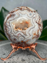 Load image into Gallery viewer, Incredible Mexican Crazy Lace Agate Crystal Sphere Druzy
