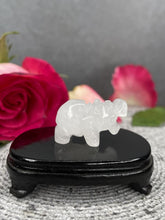 Load image into Gallery viewer, Clear Quartz Crystal Hippopotamus Carving