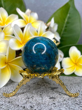 Load image into Gallery viewer, Creativity Natural Blue Apatite Crystal Sphere Ball