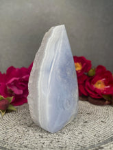 Load image into Gallery viewer, Calming Blue Lace Agate Crystal Flame Cluster