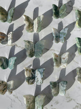 Load image into Gallery viewer, Beautiful Moss Agate Butterfly Carving 1pc