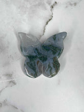 Load image into Gallery viewer, Beautiful Moss Agate Butterfly Carving 1pc