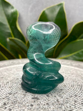 Load image into Gallery viewer, Stunning Fluorite Crystal Snake Carving