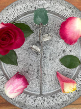 Load image into Gallery viewer, Green Fluorite Rose Crystal Carving With Silver Stem