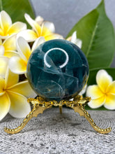 Load image into Gallery viewer, Blue Fluorite Crystal Sphere Ball Raw Druzy
