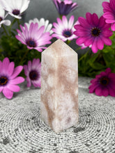 Load image into Gallery viewer, Tranquil Pink Amethyst Flower Agate Crystal Tower Point