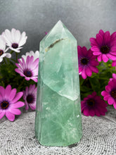 Load image into Gallery viewer, Natural Green Fluorite Crystal Tower Point