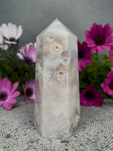 Load image into Gallery viewer, Beautiful Flower Agate Crystal Tower Point