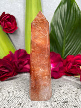 Load image into Gallery viewer, Beautiful Fire Quartz Hematoid Crystal Tower Point