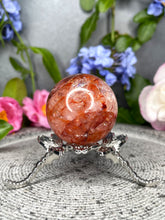 Load image into Gallery viewer, Fiery Fire Quartz Hematoid Crystal Sphere