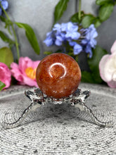 Load image into Gallery viewer, Confidence Fire Quartz Hematoid Crystal Sphere