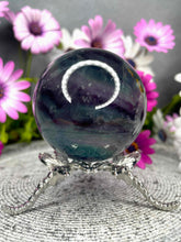 Load image into Gallery viewer, Stunning Rainbow Fluorite Crystal Sphere Ball