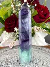 Load image into Gallery viewer, Beautiful High Quality Colourful Rainbow Fluorite Crystal Tower Point