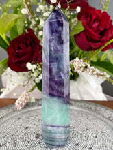 Load image into Gallery viewer, High Quality Colourful Rainbow Fluorite Crystal Tower Point