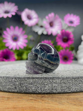Load image into Gallery viewer, Rainbow Fluorite Crystal Skull Carving