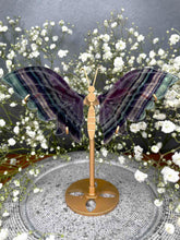 Load image into Gallery viewer, Clarity Rainbow Fluorite Crystal Butterfly Wings