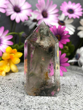 Load image into Gallery viewer, High Quality Garden Quartz Lodolite Crystal Tower Point