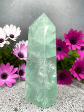 Load image into Gallery viewer, Soothing Green Fluorite Crystal Tower Point