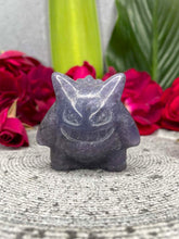 Load image into Gallery viewer, Purple Lepidolite Gengar Crystal Pokémon Carving