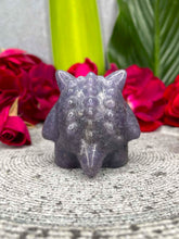 Load image into Gallery viewer, Purple Lepidolite Gengar Crystal Pokémon Carving