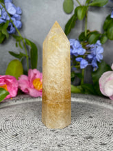 Load image into Gallery viewer, Soft Golden Healer Quartz Crystal Tower Point
