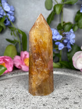 Load image into Gallery viewer, Rich Golden Healer Quartz Crystal Tower Point