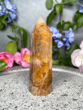 Load image into Gallery viewer, Warm Golden Healer Quartz Crystal Tower Point
