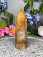 Load image into Gallery viewer, Strength Golden Healer Quartz Crystal Tower Point