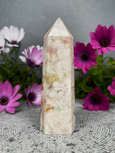 Load image into Gallery viewer, Growth Flower Agate Crystal Tower Point