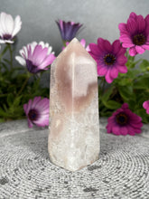 Load image into Gallery viewer, Relax Pink Amethyst Flower Agate Crystal Tower