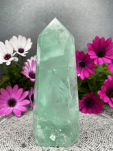 Load image into Gallery viewer, Soothing Green Fluorite Crystal Tower Point