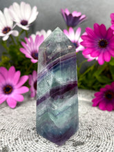 Load image into Gallery viewer, DISCOUNTED Colorful Fluorite Crystal Tower Point