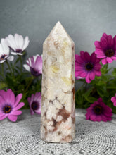 Load image into Gallery viewer, Growth Flower Agate Crystal Tower Point