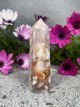 Load image into Gallery viewer, Tranquil Flower Agate Crystal Tower Point