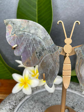 Load image into Gallery viewer, Labradorite Crystal Butterfly Wings Orange Purple Flash