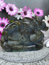 Load image into Gallery viewer, Incredible Labradorite Dragon Carving Blue Flash