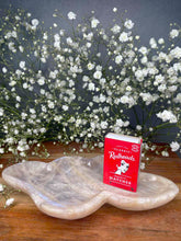 Load image into Gallery viewer, Stunning Moonstone Crystal Bowl Plate Blue Silver Flash