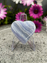 Load image into Gallery viewer, Gentle Blue Lace Agate Crystal Love Heart Carving