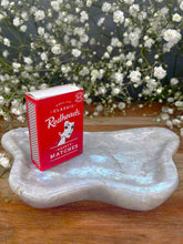 Load image into Gallery viewer, Moonstone Crystal Bowl Plate Blue Silver Flash