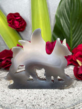 Load image into Gallery viewer, Druzy Agate Nine-Tail Fox Crystal Carving