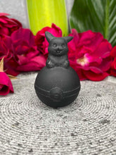 Load image into Gallery viewer, Black Obsidian Pikachu Poké Ball Crystal Carving