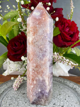 Load image into Gallery viewer, Large Pink Amethyst Flower Agate Crystal Tower Point