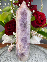 Load image into Gallery viewer, Large Pink Amethyst Flower Agate Crystal Tower Point